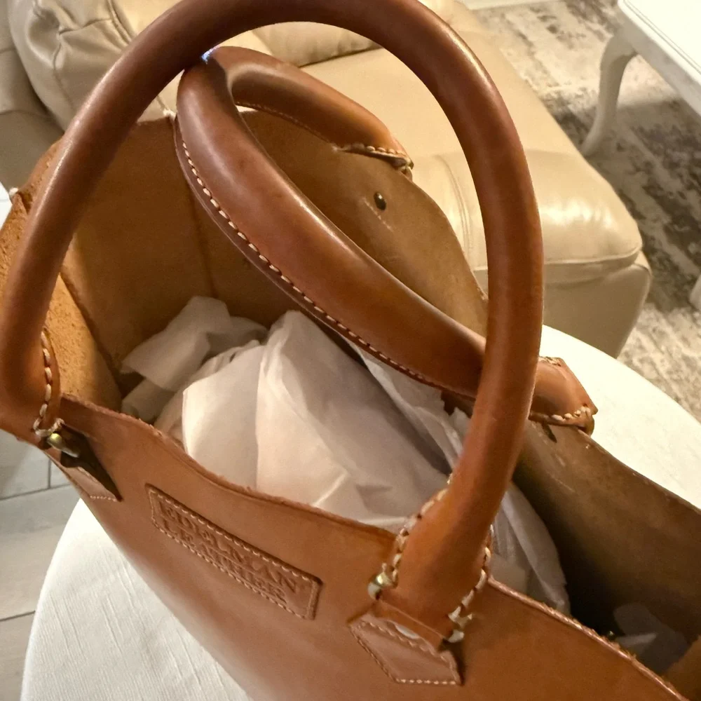 Sam Edelman Cognac Leather Work Tote